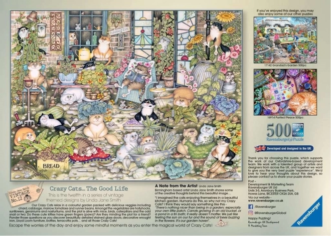 Puzzle Ravensburger Chats fous : Vie de chat 500 pièces