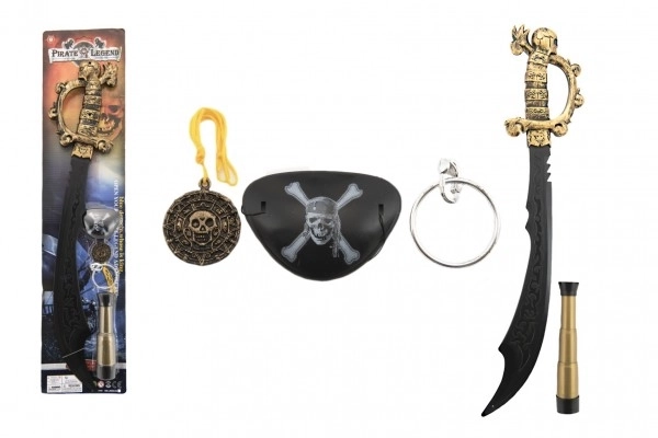 Épée de pirate avec accessoires 58cm
