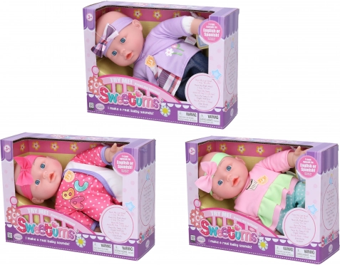 Bébé parlant en peluche 28 cm