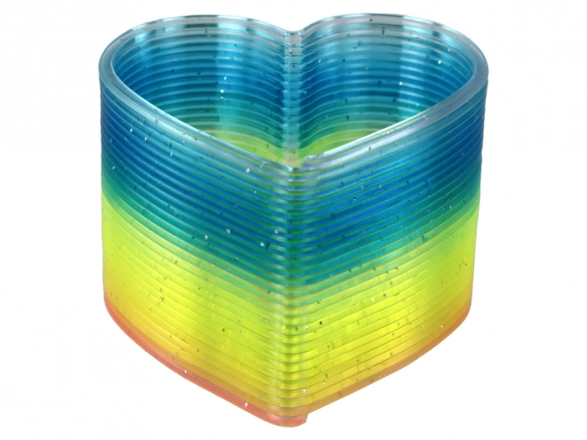 Gadget Calmant Coeur Arc-en-ciel à Paillettes 6 cm