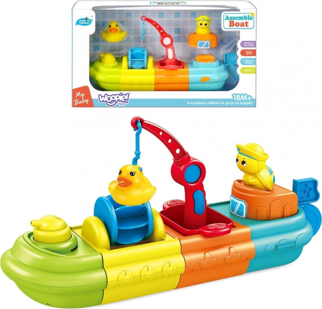Bateau de bain WOOPIE avec grue et moulin à eau
