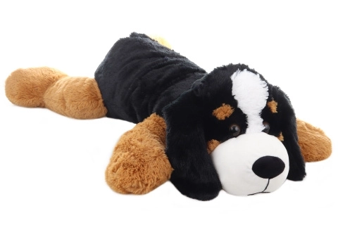 Chien en peluche couché 100 cm