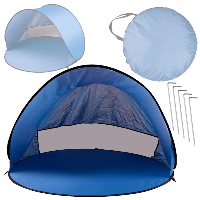 Grand parasol de plage auto-dépliant avec étui