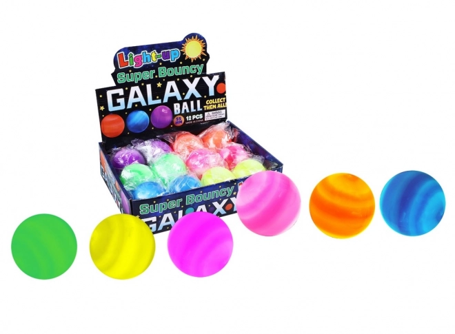 Balle Sauté Éclairante Galaxy 5.5 cm