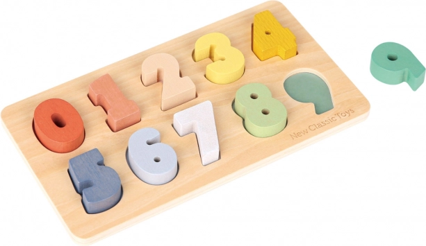 Puzzle à encastrer en bois - Chiffres 0 à 9