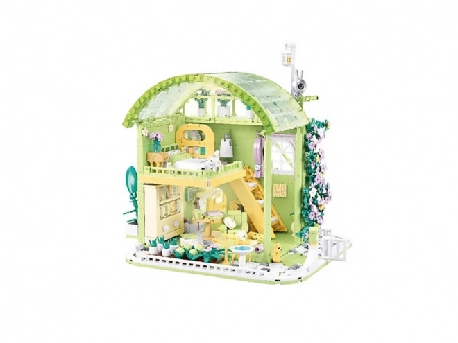 Sluban chalet de printemps avec éclairage
