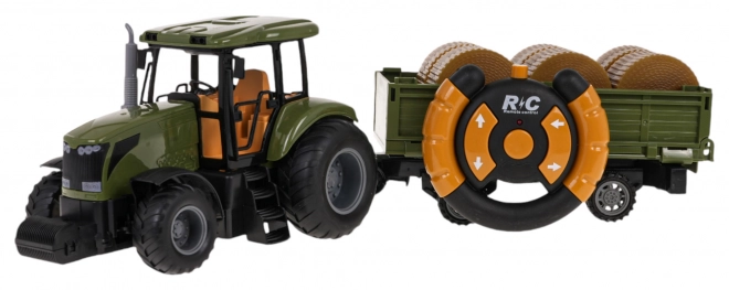 Tracteur avec remorque vert R/C