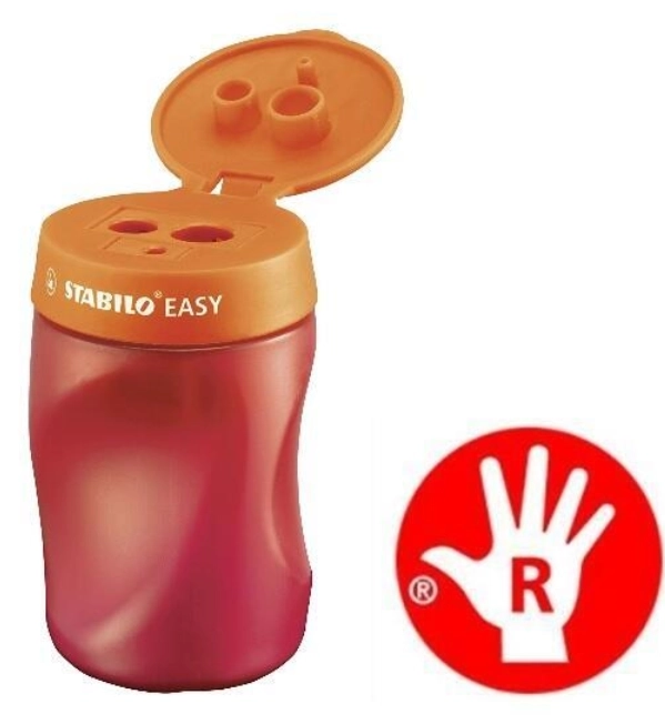 Taille-crayon ergonomique pour droitiers STABILO EASYsharpener orange