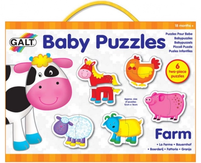 GALT Puzzle bébé Ferme 6x2 pièces