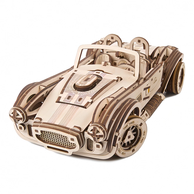 Puzzle mécanique en 3D Ugears en bois Voiture de course en drift Cobra