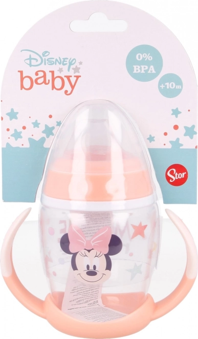 STOR Tasse avec poignées et bec en silicone 270ml Minnie