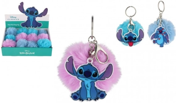 Pendentif pour clés Stitch avec pompon
