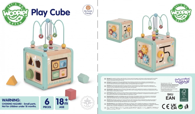 Cube multifonction en bois WOOPIE GREEN