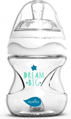 Biberon en verre Nuvita 140 ml - blanc