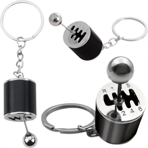 Porte-clés en métal levier de vitesse – noir