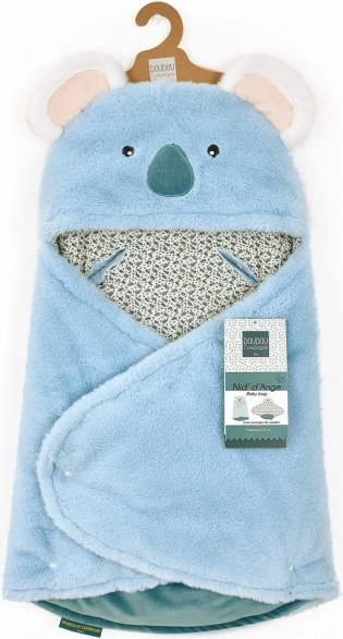 Couverture en peluche à capuche Yoca le Koala 70 cm