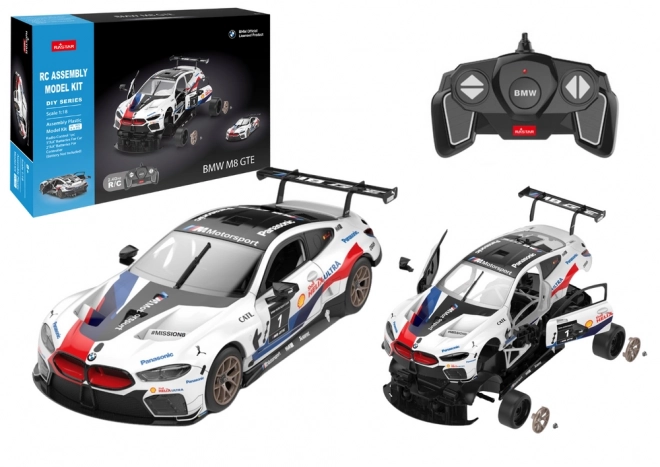 Rastar RC kit 1:18 BMW M8 GTE blanc 66 pièces