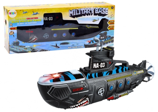 Sous-marin militaire avec lumières et sons