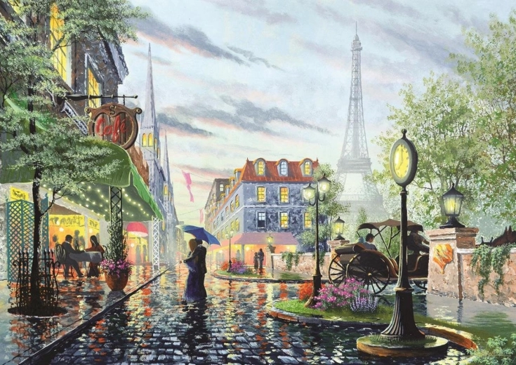 Puzzle Pluie d’été à Paris 2000 pièces