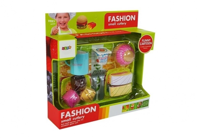 Set de jouets de desserts avec plateau