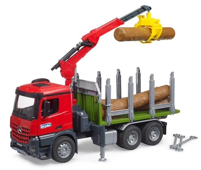 Transporteur de bois Bruder avec grue hydraulique