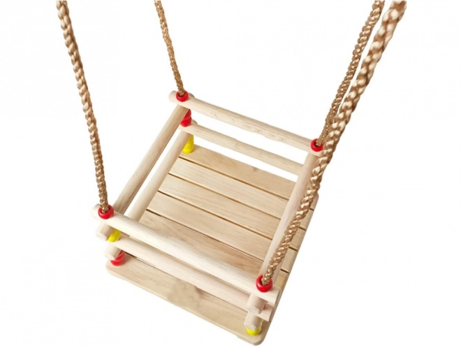 Balançoire de jardin pour enfants avec balustrade en bois