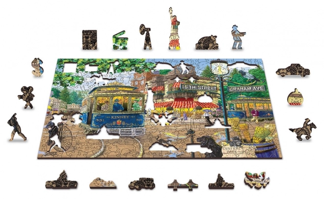 Puzzle en bois rue victorienne 2 en 1