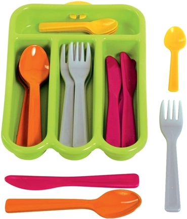Gowi set de couverts pour enfants – vert, 17 pièces