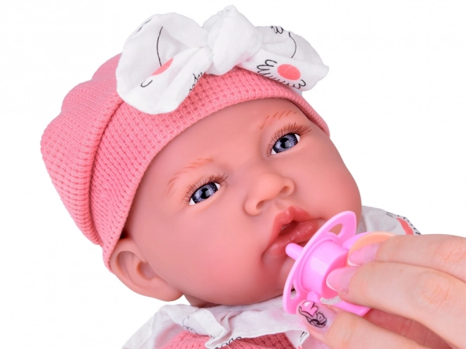Poupée interactive pour enfants 45 cm en tenue rose