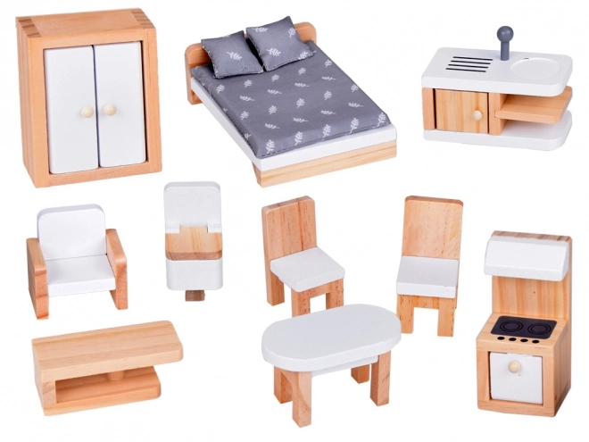 Maison enchantée avec mobilier Élégante villa en bois pour poupées ZA5368