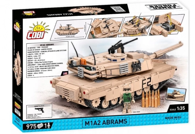 COBI 2622 Forces armées Abrams M1A2, 1:35, 982 k, 1 f