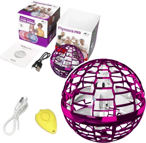 Balle volante Flynova LED rose 10 cm