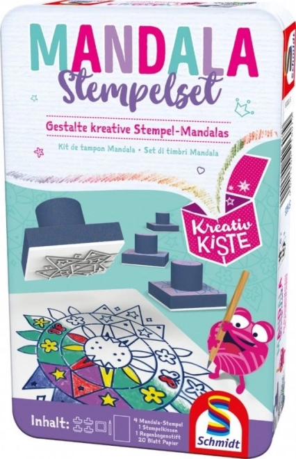 SCHMIDT Ensemble de tampons Mandala dans une boîte en métal