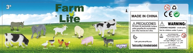 Woopie ensemble de figures d’animaux de la ferme 14 pièces