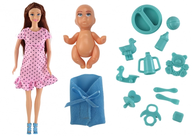 Marionnette de grossesse avec accessoires