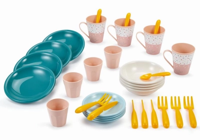 Ensemble de vaisselle en plastique coloré pour pique-nique