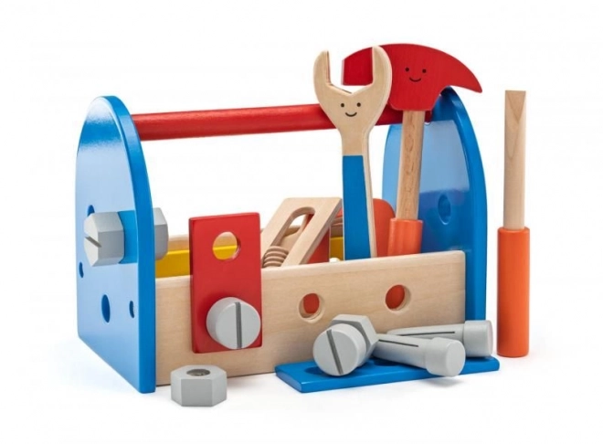 Ensemble en bois avec outils