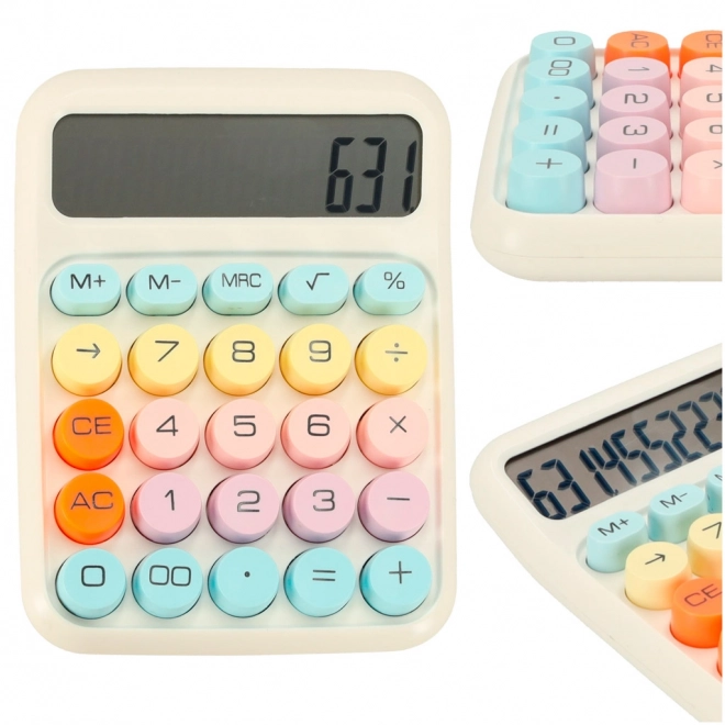 Boutons ronds calculatrice de bureau