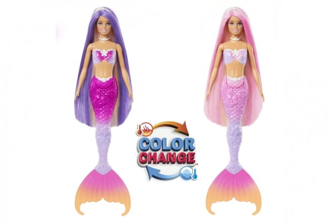 Poupée Barbie Malibu sirène changeant de couleur