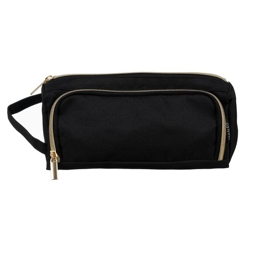 Trousse noire Maaleo à deux compartiments dépliante