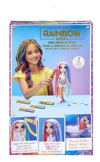 Poupée Rainbow High avec craies pour cheveux