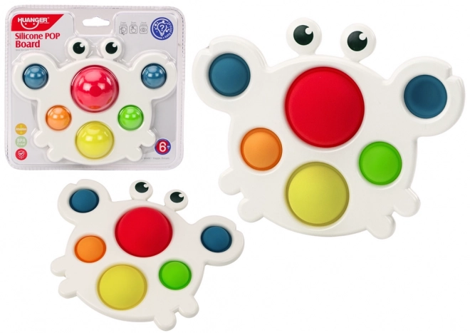 Tableau coloré en silicone Pop It Educationnel Sensoriel Crabe