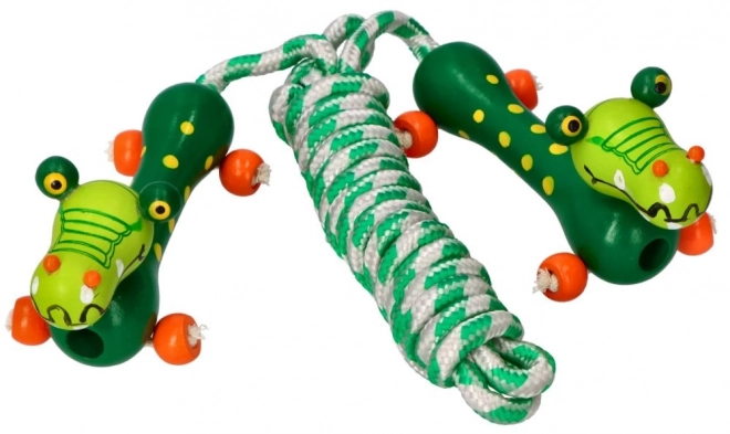 Animaux sur une corde à sauter