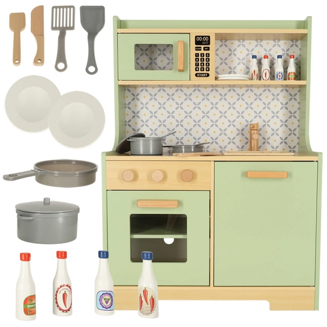 Cuisinière en bois MDF menthe pour enfants
