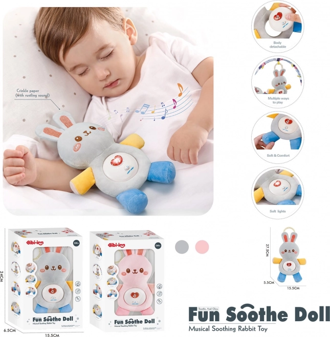 Chipolino peluche doudou Lapin Rose