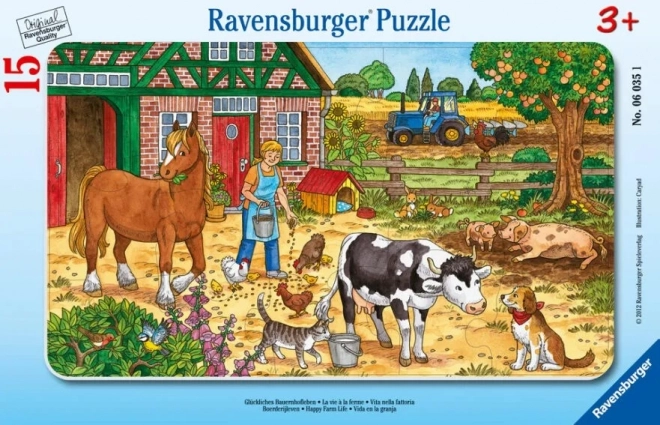 Puzzle 15 pièces Vie à la ferme