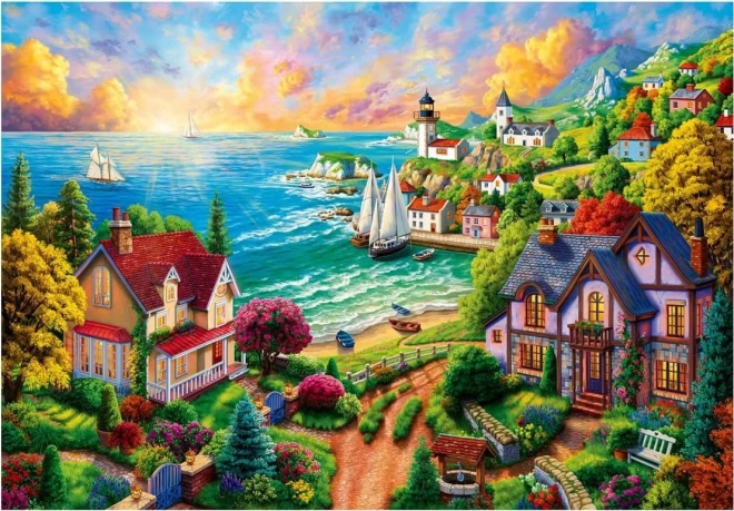 Puzzle Village au bord de la mer 260 pièces ANATOLIAN