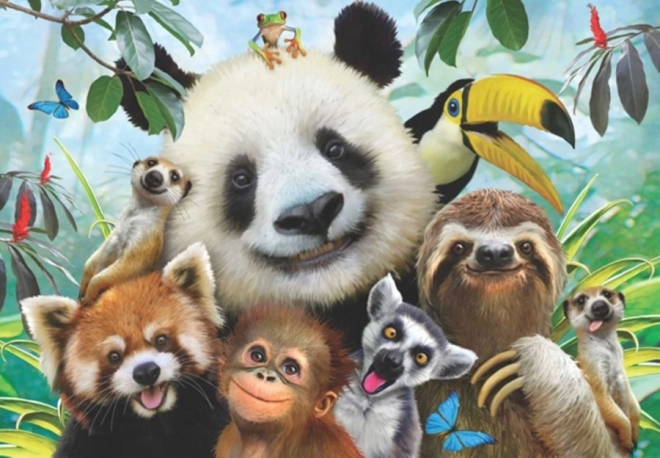Puzzle Anatolian Selfie d’animaux du zoo 500 pièces