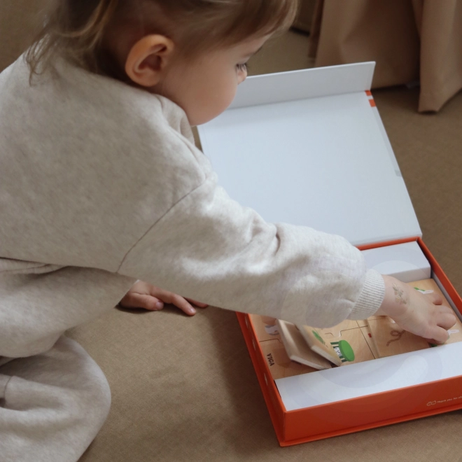 Puzzle en bois avec images d'opposés VIGA