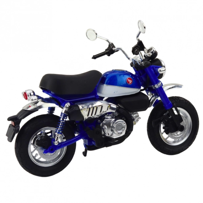 Moto rétro métallique bleu 1:12